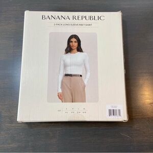 Banana Republic Women’s 2-Pack Long Sleeve Rib T-Shirt – Size S – NWT